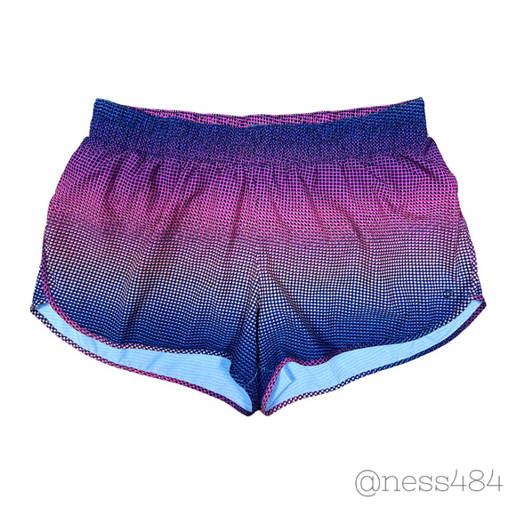 Gap Fit Pants - Gap Fit Women's‎ Athletic Shorts Ombre Mesh Print Blue Pink Size L